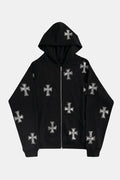 Sweat croix strass - y2k streetwear