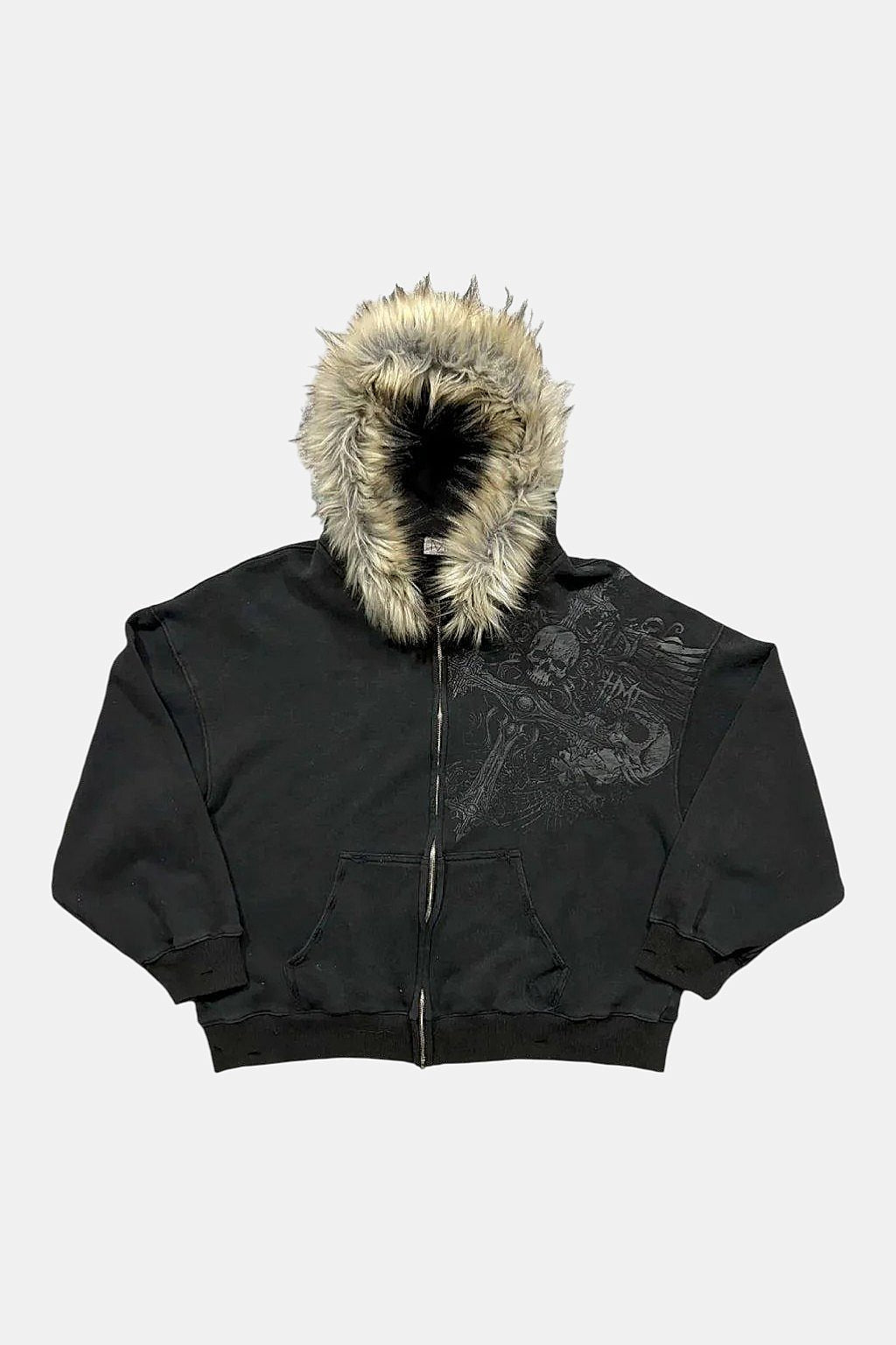 Sweat à Capuche Streetwear Y2K Surdimensionné Pour Homme - Avec Masque Ninja Intégré - Coupe-vent - Poches Kangourou - Style Urbain
