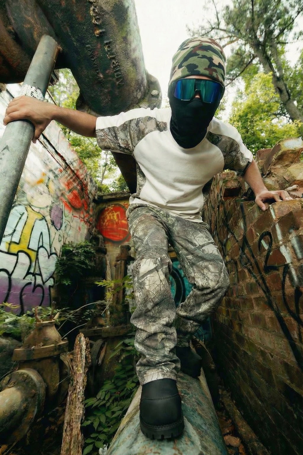 T shirt camouflage - y2k streetwear