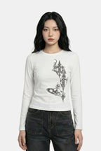 T shirt manche longue gothique - y2k streetwear