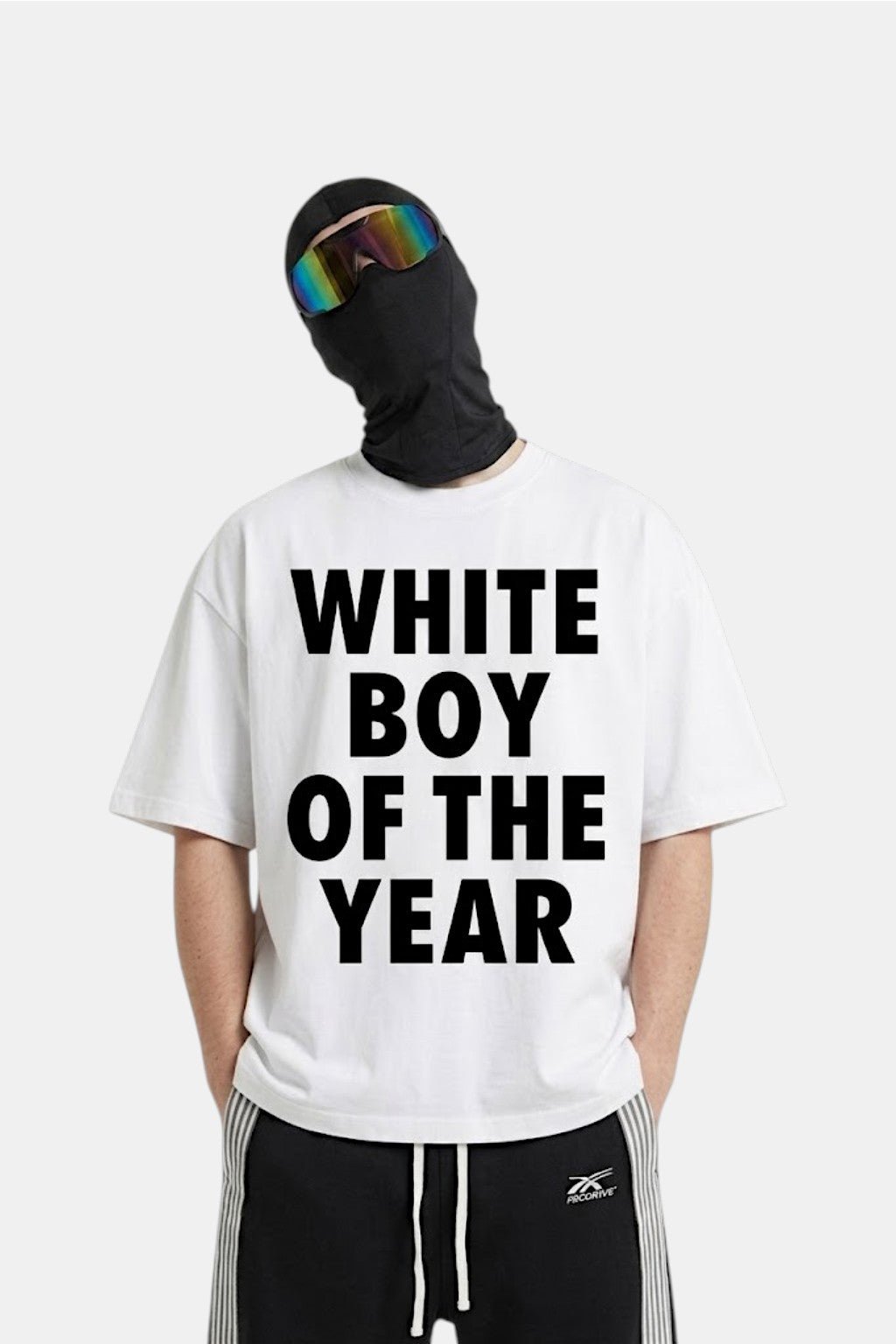 T shirt white boy of the year - y2k streetwear