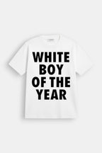 T shirt white boy of the year - y2k streetwear