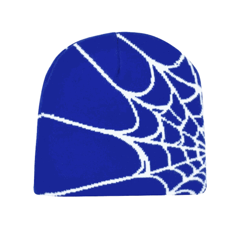 FackLOxc Y2K Bonnet en tricot avec toile d'araignée - Bonnet ample