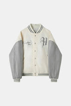 Varsity jacket beige - y2k streetwear
