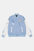 Varsity jacket bleu ciel - y2k streetwear