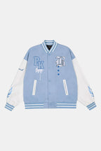 Varsity jacket bleu ciel - y2k streetwear