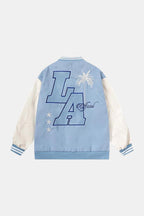 Varsity jacket bleu ciel - y2k streetwear