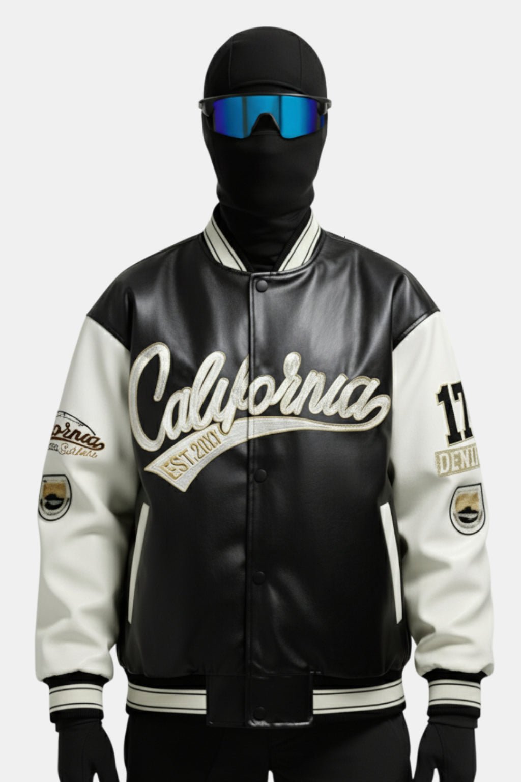 Varsity jacket cuir - y2k streetwear