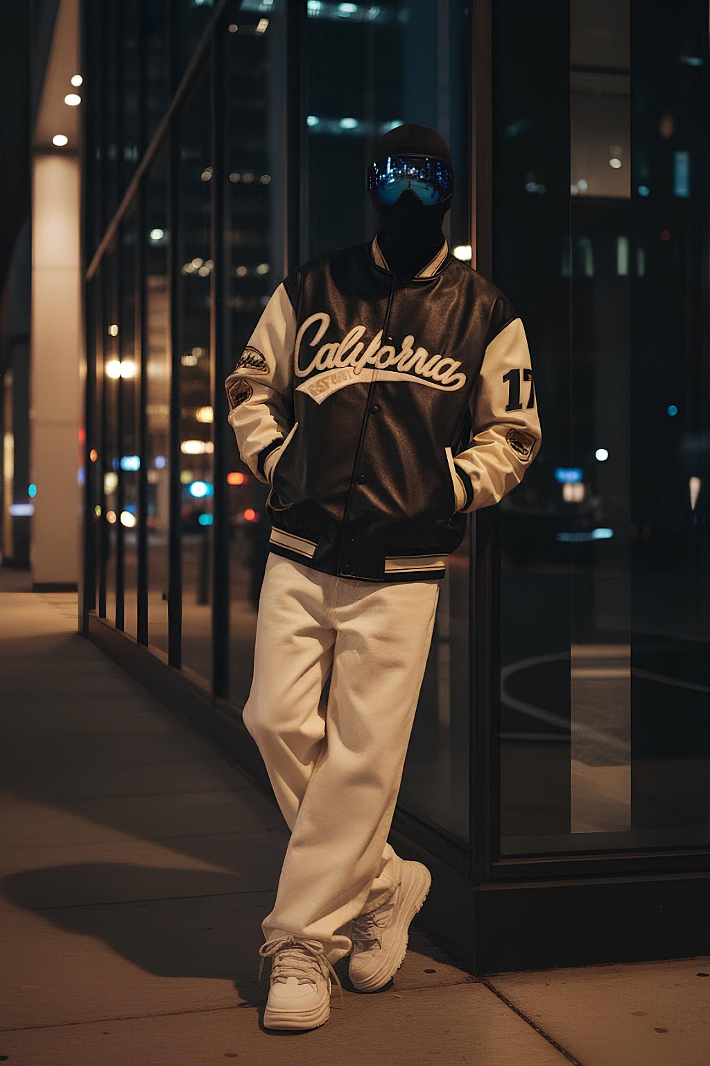 Varsity jacket cuir - y2k streetwear