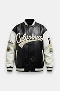 Varsity jacket cuir - y2k streetwear