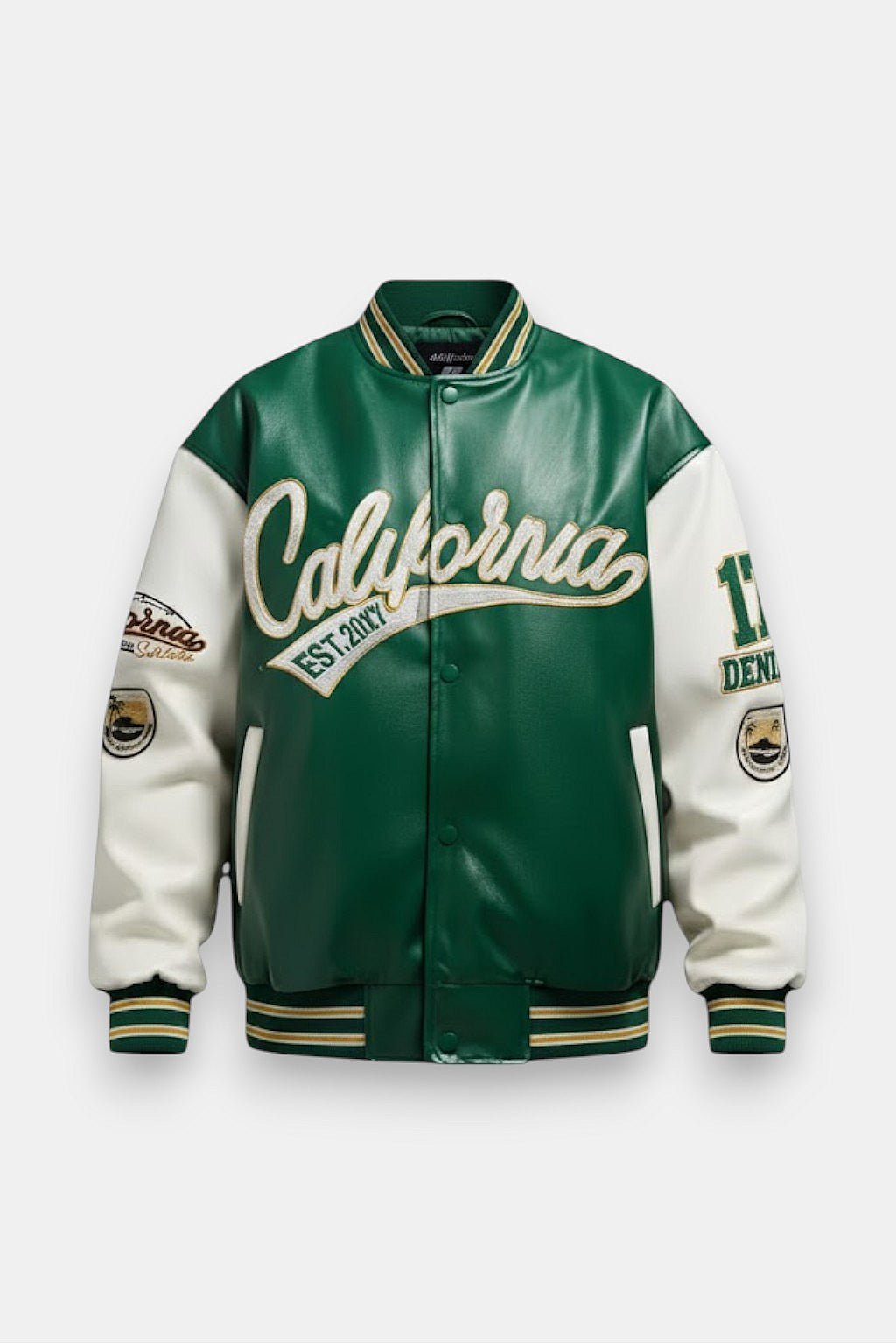 Varsity jacket cuir - y2k streetwear