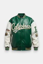 Varsity jacket cuir - y2k streetwear
