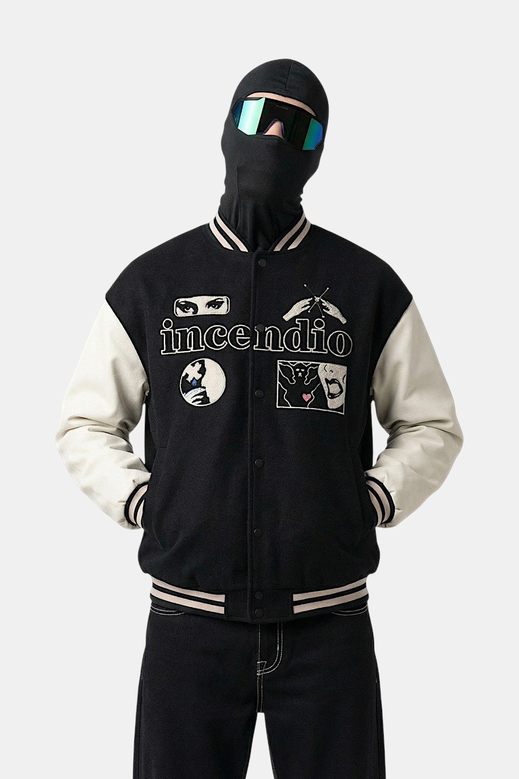 Varsity jacket noir - y2k streetwear