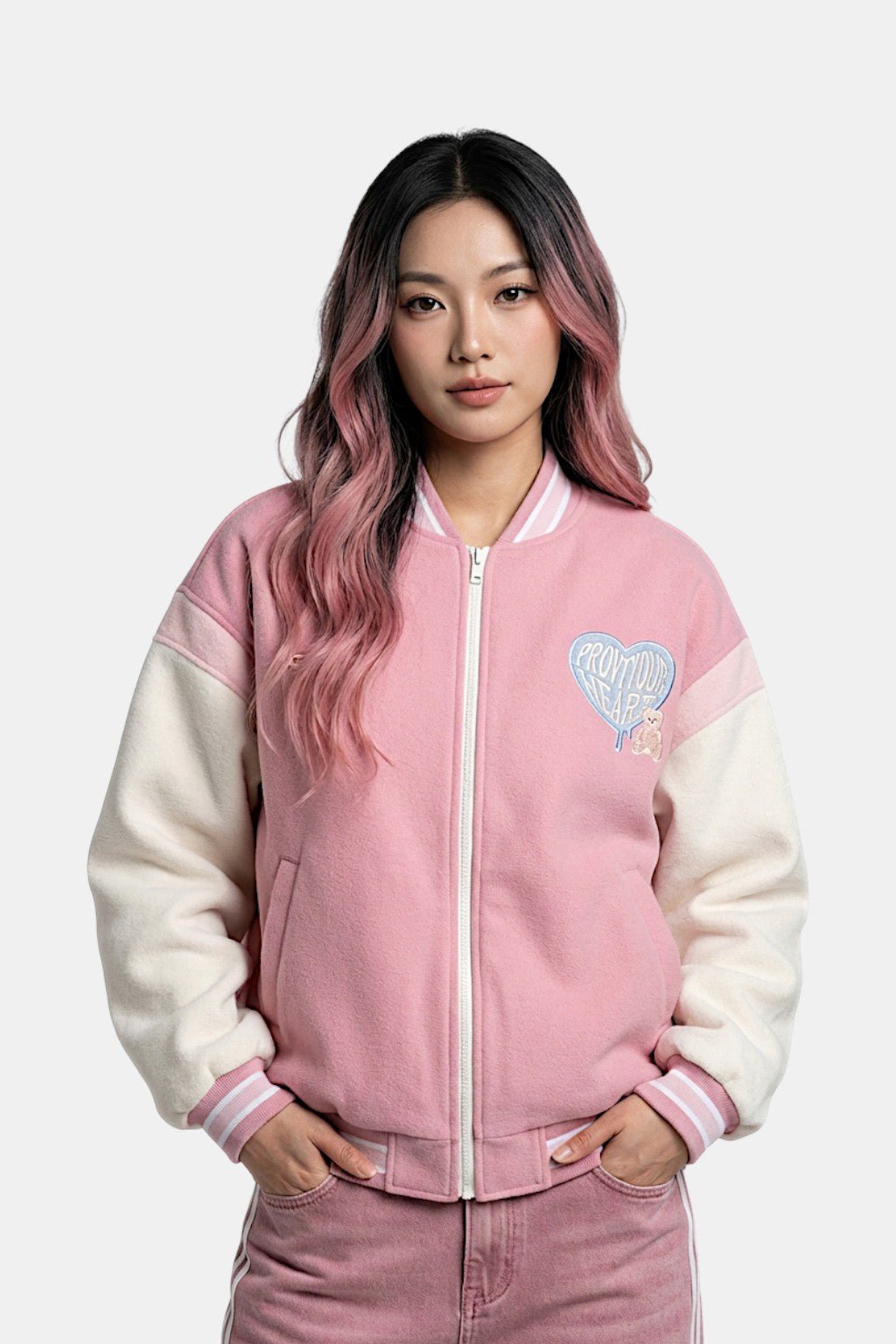 Varsity jacket rose - y2k streetwear