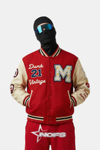 Varsity jacket rouge - y2k streetwear