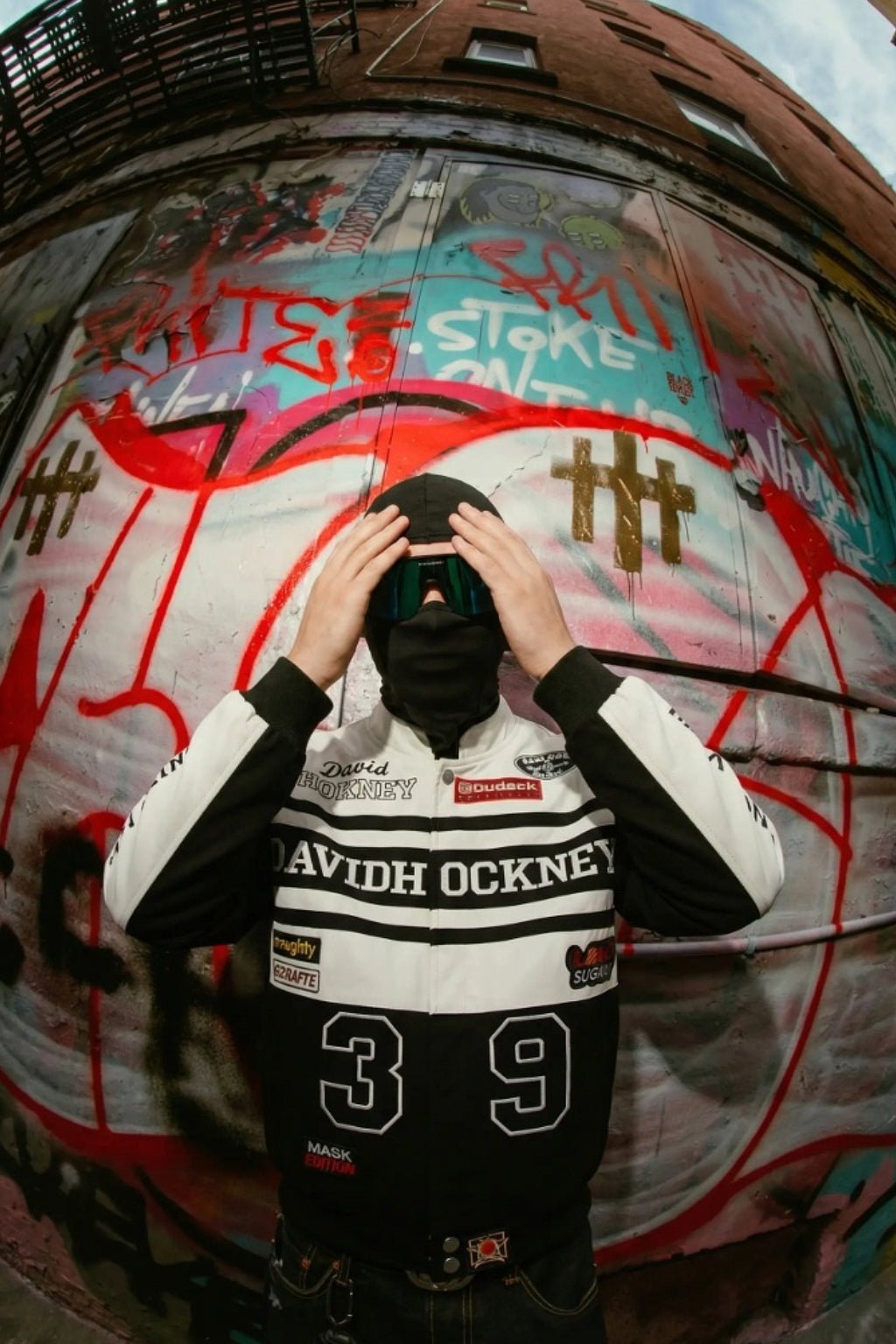 Veste cuir racing - y2k streetwear