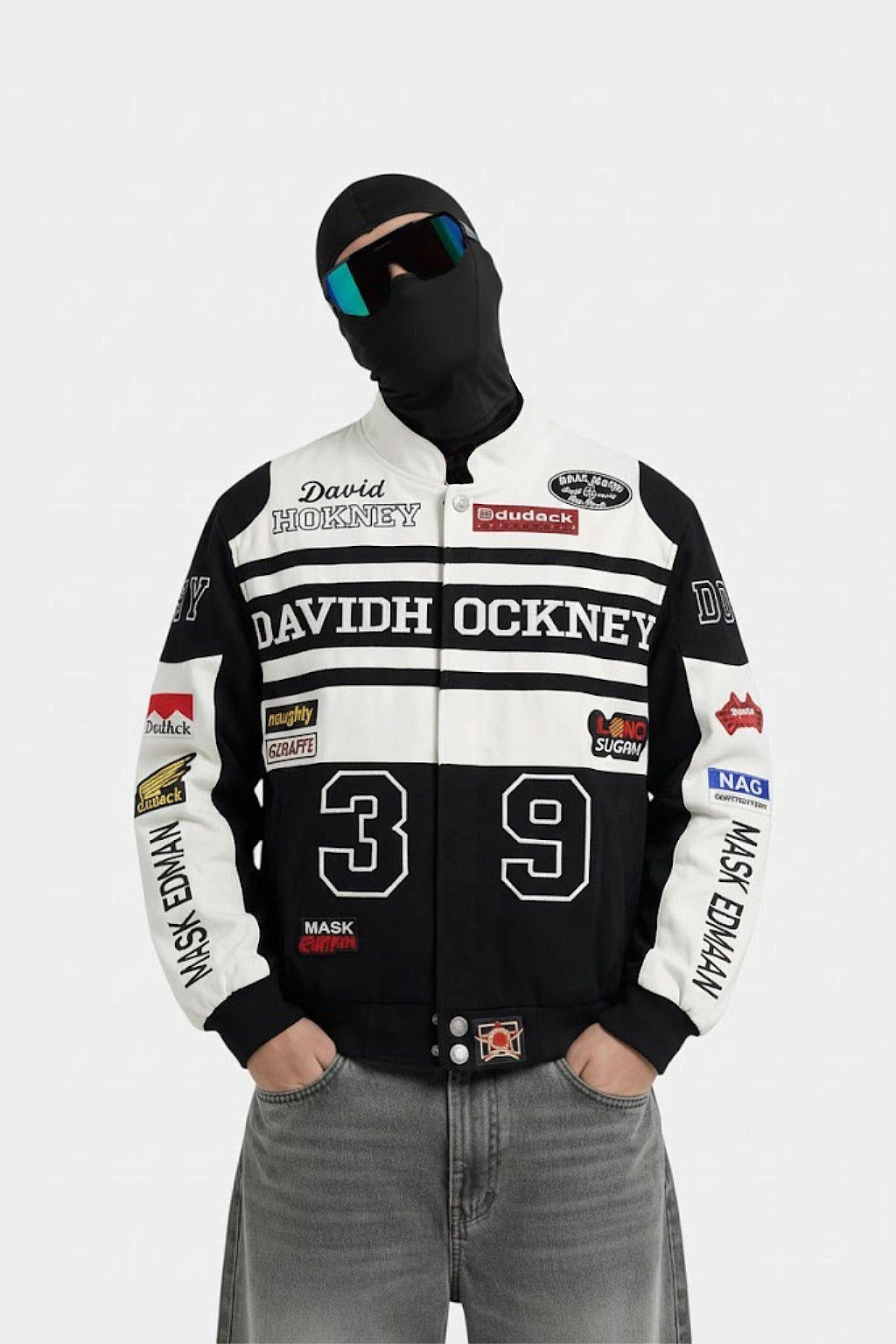 Veste cuir racing - y2k streetwear