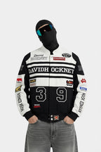 Veste cuir racing - y2k streetwear
