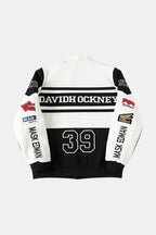 Veste cuir racing - y2k streetwear