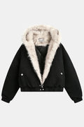 Veste doublée fourrure - y2k streetwear