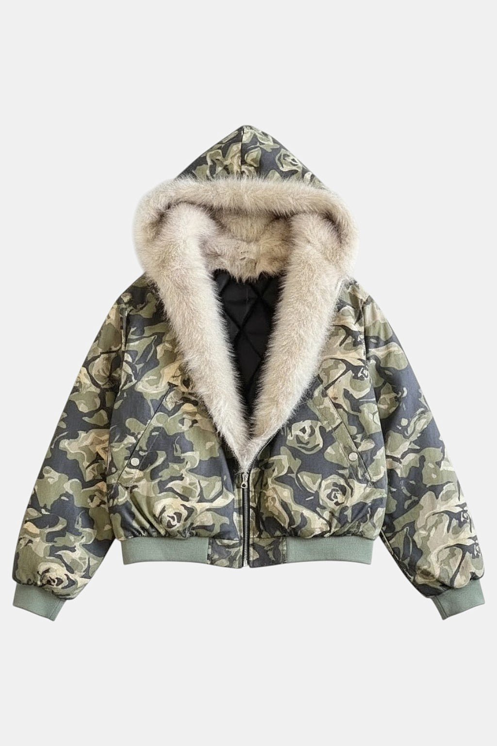 Veste doublée fourrure - y2k streetwear