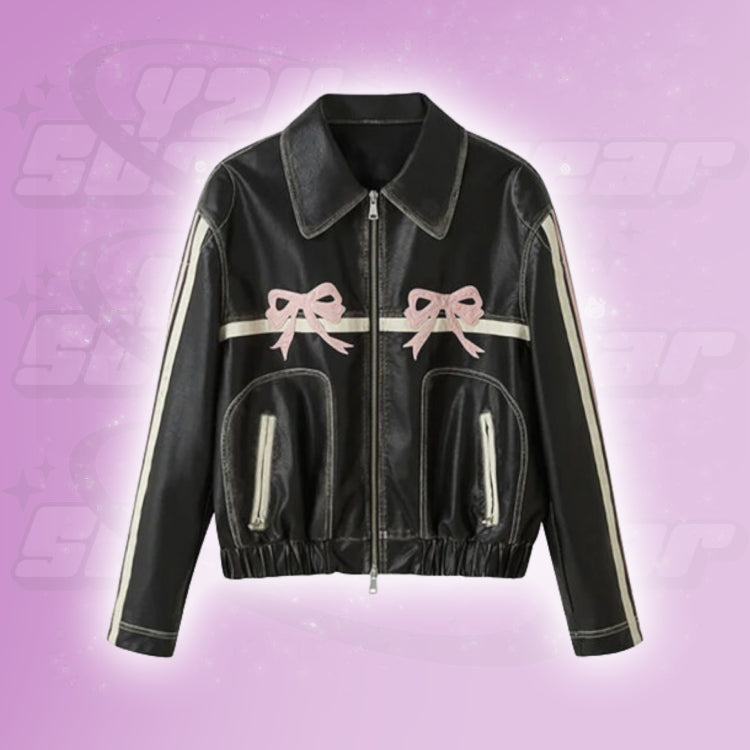 Pink bow jacket | Y2K Streetwear | y2k streetwear