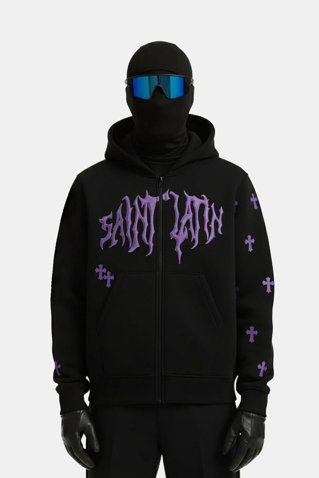 ジャケット・アウター grunge food fur down jacket y2k purple Lucia Cropped Fox Fur Jacket in Purple | FurHatWorld.com