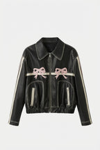 Veste noeud rose - y2k streetwear