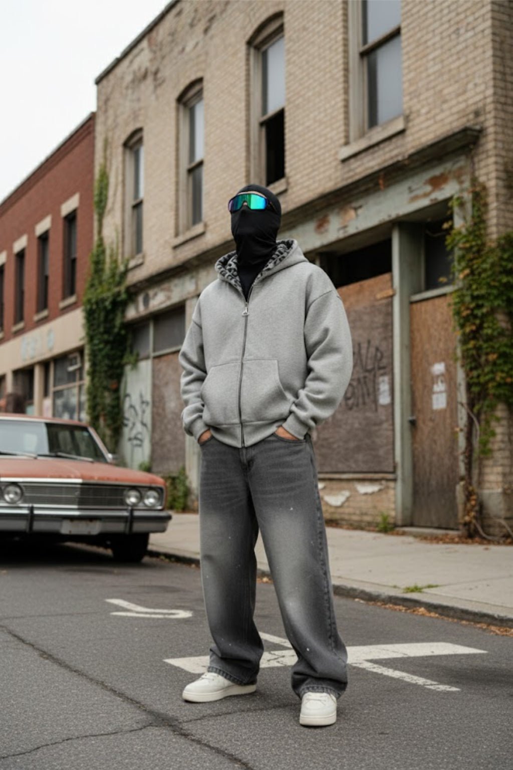 Veste réversible leopard - y2k streetwear