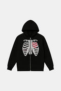 Veste squelette coeur - y2k streetwear