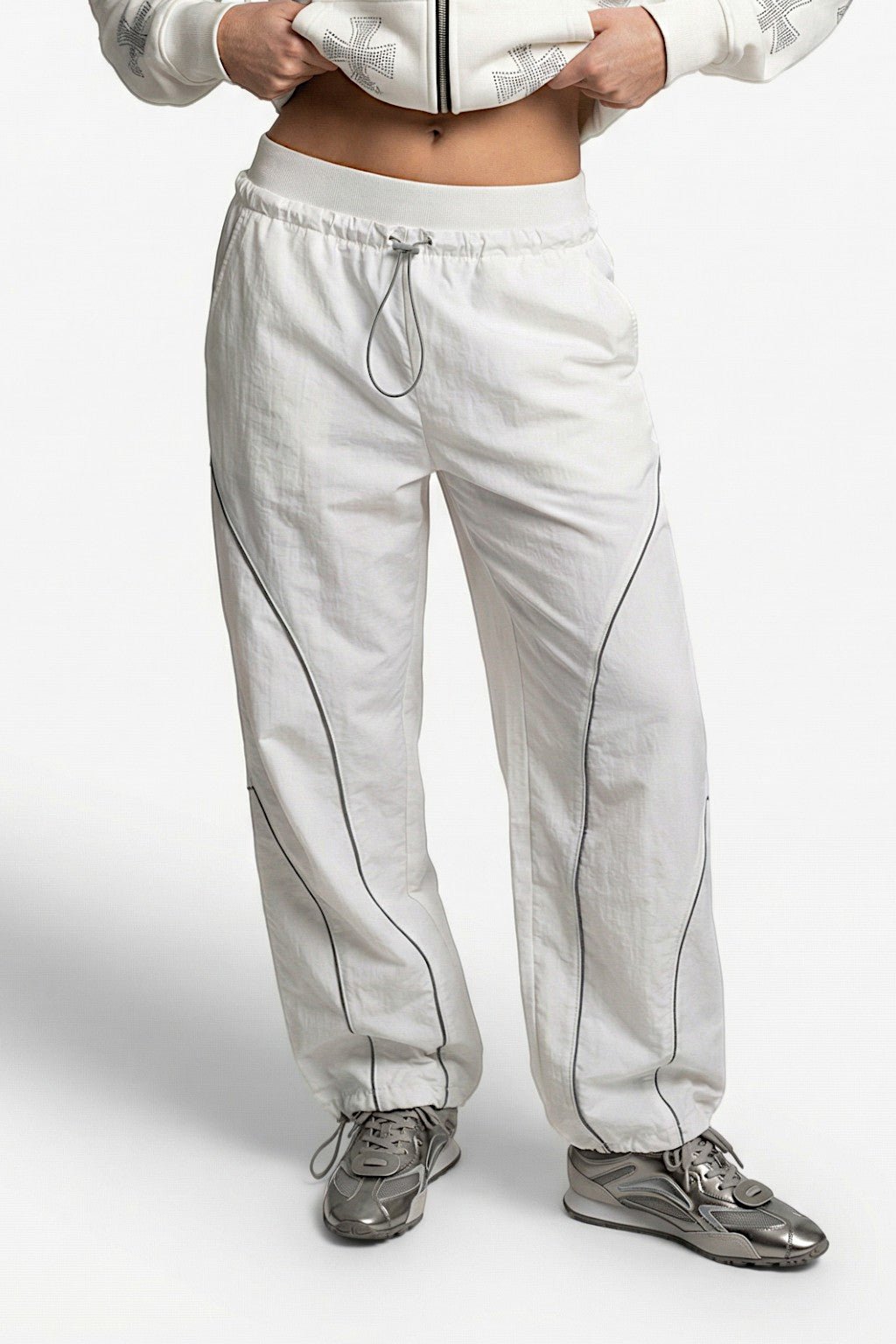 White track pants - y2k streetwear