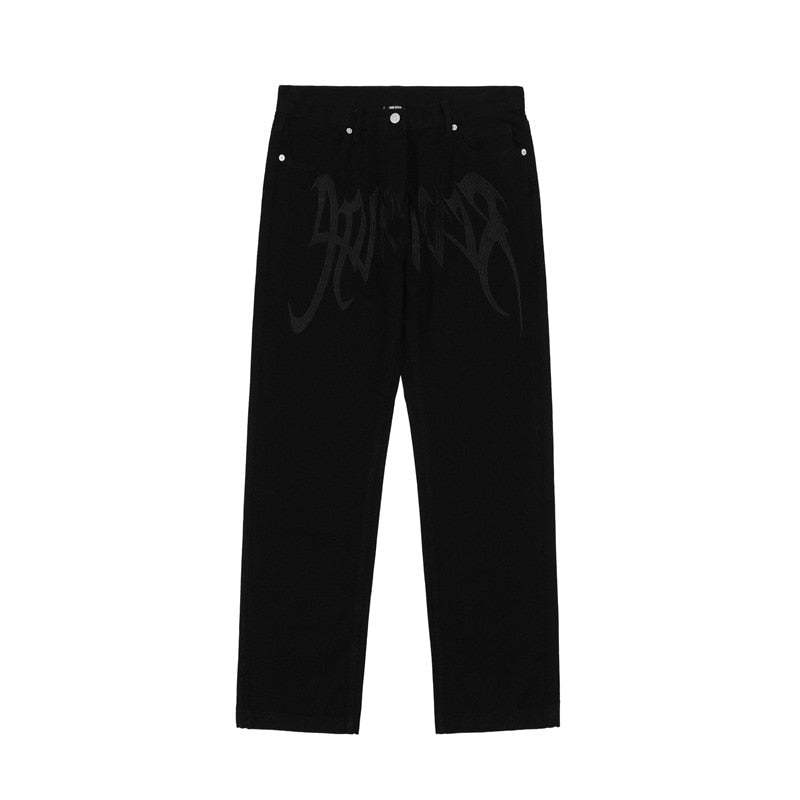 Custom black jeans | Y2K Streetwear | y2k streetwear