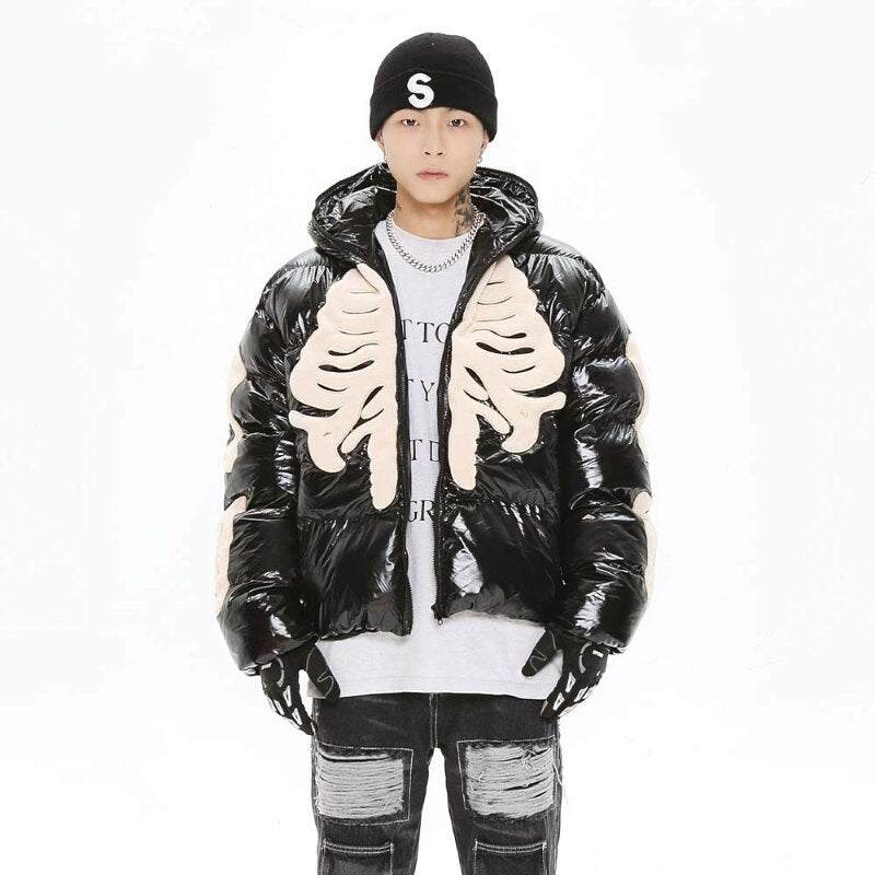 Skeleton down jacket | Y2K Streetwear | y2k streetwear