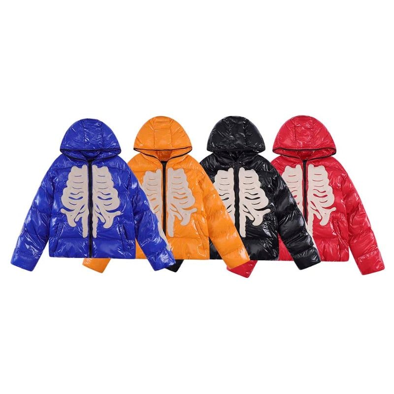 Skeleton down jacket | Y2K Streetwear | y2k streetwear