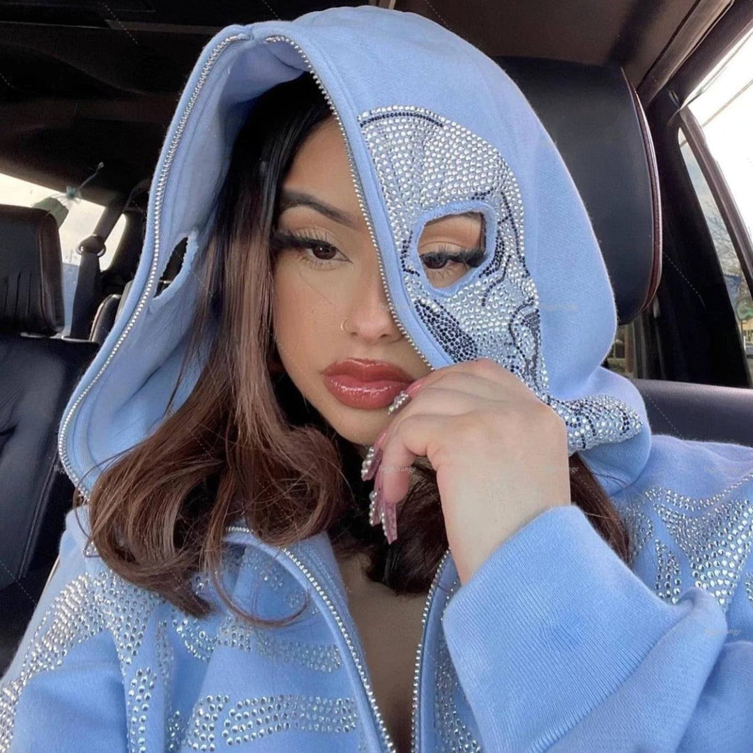 Skeleton zip up hoodie | Y2K Streetwear | y2k streetwear